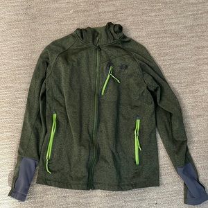 The North Face green zip up hoodie